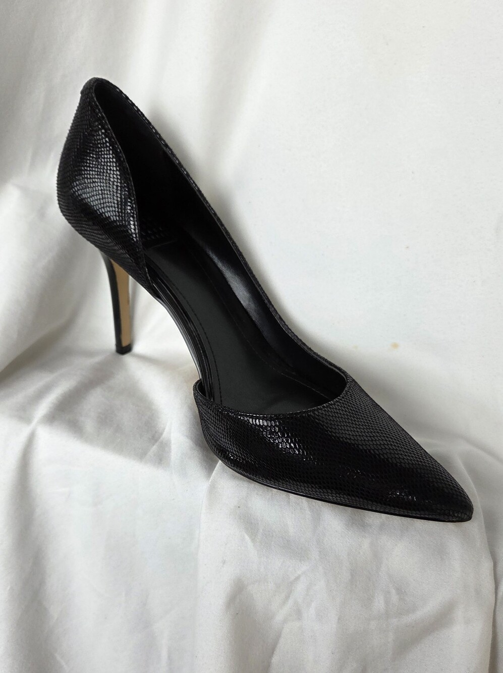 White House Black Market Black Pointed Toe Stiletto Heels Pump